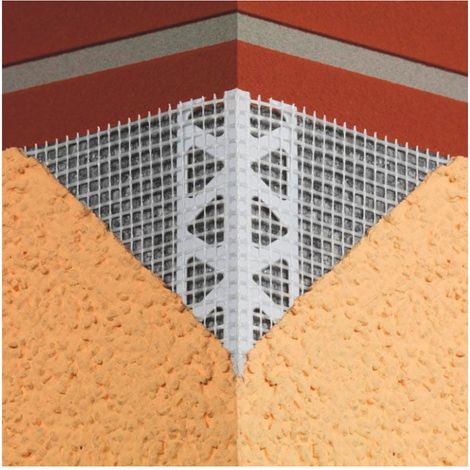 SikaWall®-9301 Perfil Esquina PVC - Guardavivos de PVC para aristas - Medida única - Unidad - Blanco