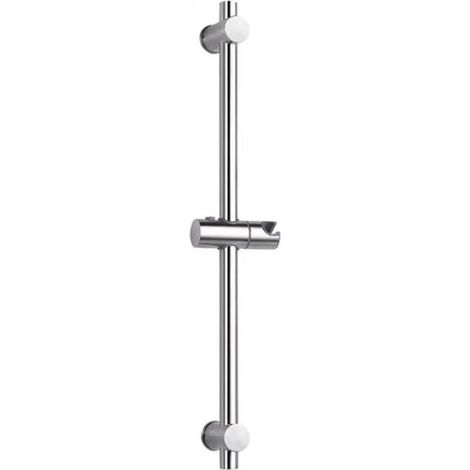 Barre de douche en acier inoxydable 304, avec fixation réglable en hauteur et en angle,chrome acier inoxydable, Chrome poli, 66cm