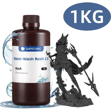 Wasserwaschharz, niedrige Viskosität, benutzerfreundliche Reinigung, Schwarz 1kg (1/2)
