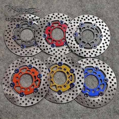 Disques de frein flottants universels en alliage d'aluminium pour motos, 200 mm, plaquettes de frein à refroidissement rapide pour Honda Dio AF28 AF18 Zx AF34 AF35/36 - Ronds, dorés (1/5)