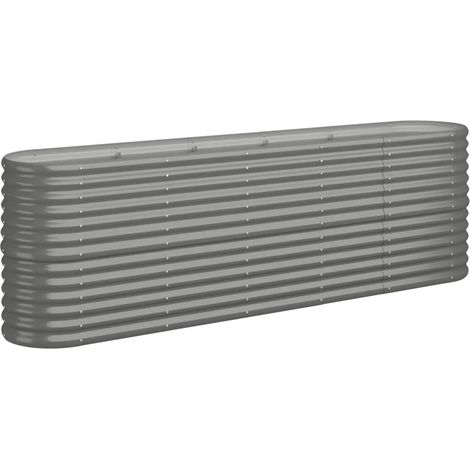 Maison Exclusive - Hochbeet Verzinkter Stahl 224x40x68 cm Grau