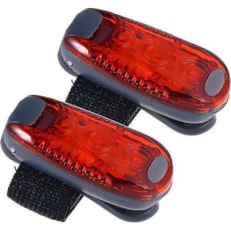 Lampe de sécurité LED à clip, stroboscopique, pour coureurs, chiens, vélos et piétons (lumière rouge) P20250110463 (1/3)