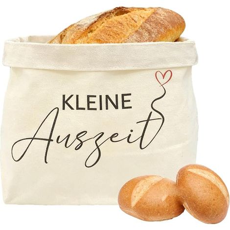 Petit Panier de Pause en Coton, Panier pour Cadeaux Petite Pause Cadeaux, Sac à Pain Tissu Crèm, Idéal du Pain Lors Vos Déplacements Ou Comme Cadeau Se Détendre (1/5)
