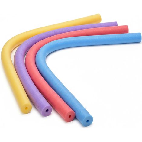 Frites de piscine, frites géantes, 4 pièces, flotteurs en mousse, 150 cm, creuses, flottantes pour enfants, jeux d'eau, jeux à l'aveugle (rouge, jaune, violet, bleu) (1/4)