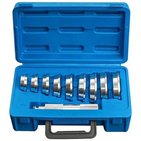 Extracteur de roulements pour automobiles, 10 pièces, presse hydraulique pour machines-outils de pressage et de pressage de roulements de 39,5 à 81 mm, bleu