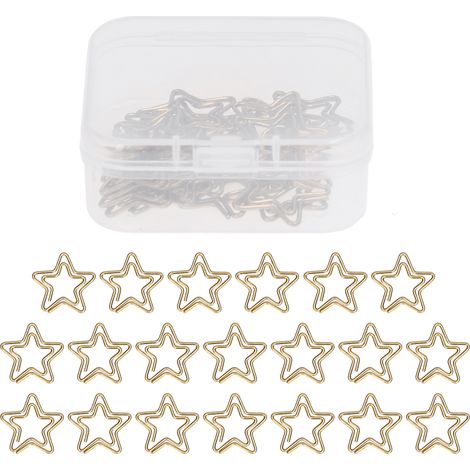 Paper Clips Rustproof Unfading Simple Unique Cute Lightweight Practical Mini Paper Clips for Office (1/5)