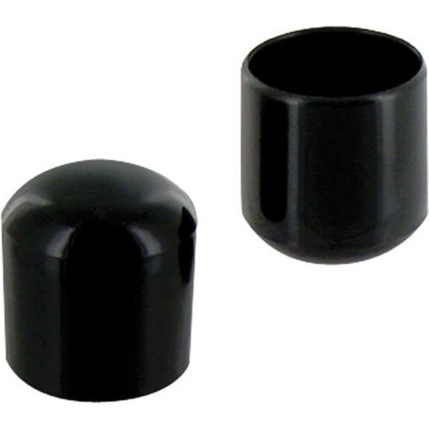 5 Tapones envolventes de plástico negro D.10mm Blíster de 8 - Vynex