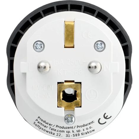 Bluestar universeller Reiseadapter in Weiß EU-Stecker Typ E 16A (1/4)