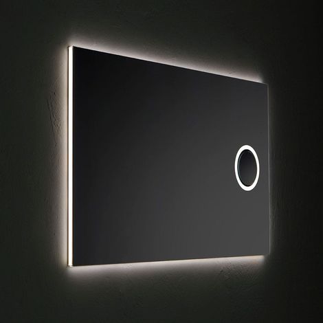 Espejo Rectangular De 120X70 Cm Con Lupa Reversible Con Retroiluminación Led (1/5)