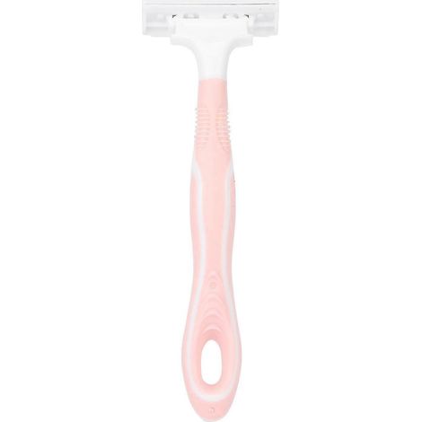 Rasoir portable pour femme en acier inoxydable rose, rasoir manuel, épilation corporelle sûre, couteau de rasage (1/5)
