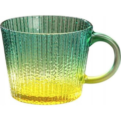 Vaso grande acanalado Ecarla de 380 ml, color verde degradado SZK176 (1/4)