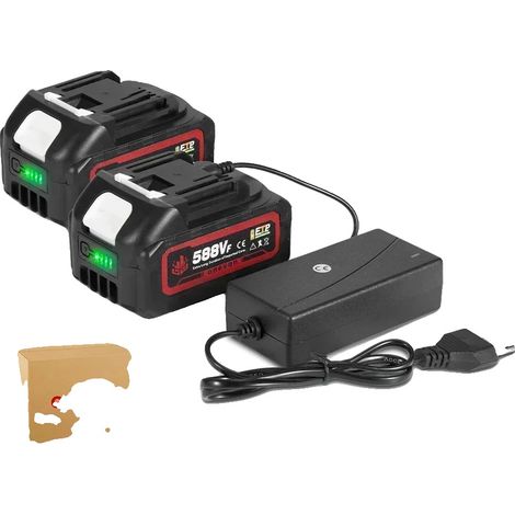 Batería recargable, capacidad de 22900 mAh, compatible con herramientas de 18 V, como se muestra, 2 baterías, 1 cargador-A (1/2)