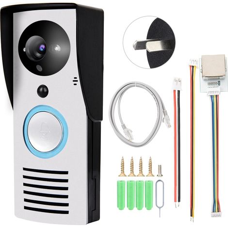 Sonnette vidéo WiFi intelligente avec caméra, interphone par téléphone, contrôle à distance, 110-240V (1/5)