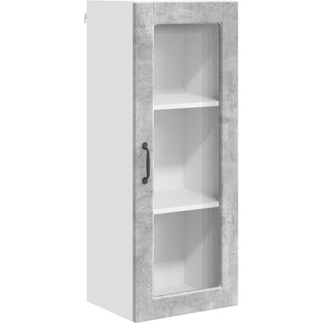Maison Exclusive - Armario de vidrio para pared PORTO Gris Concre (1/5)