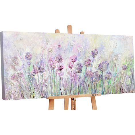 Gemälde Blumen auf der Wiese auf Keilrahmen 120x60 cm (1/5)