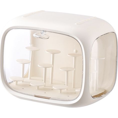 Étagère de rangement opaque en forme de boîte, beige (1/4)