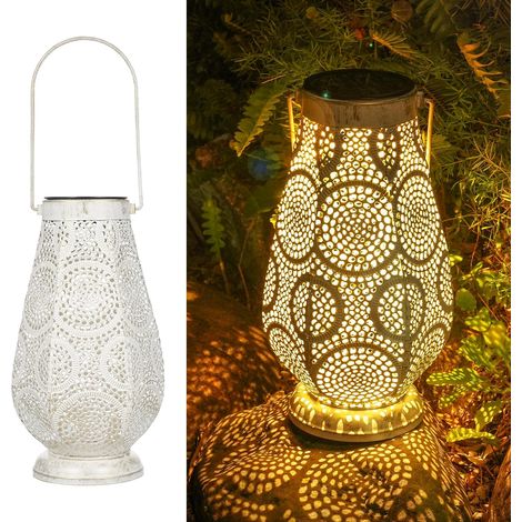 Lanternes solaire en métal étanche IP65 pour extérieur - Lanterne LED orientale - Jardin, balcon, terrasse, trottoir (1/5)