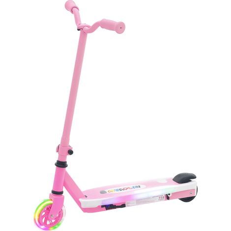 Electric Scooter for Kids Aged 4-7 Years-with Flashing LED Lights-Rear Auxiliary Wheels-Pink (1/5)