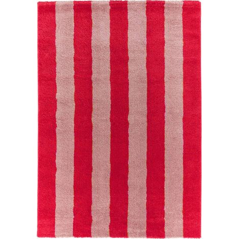Indoor rug with red and pink stripes 120x160cm - Pablo