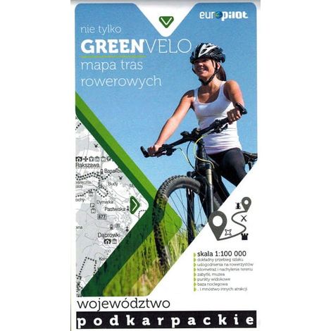 Woiwodschaft Karpatenvorland. Touristische Karte der Radwege. Nicht nur Green Velo. Euro Pilot. (1/5)