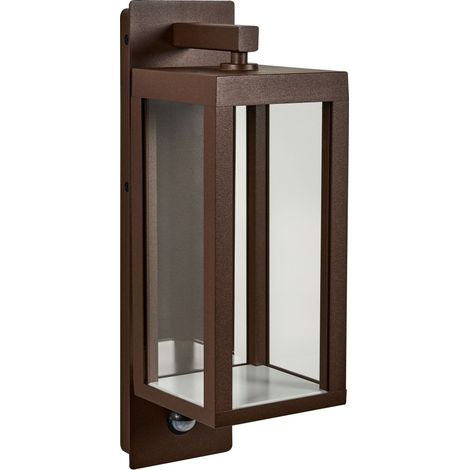 Applique da esterno a LED marrone in alluminio con sensore di movimento IP54 Inver (1/5)