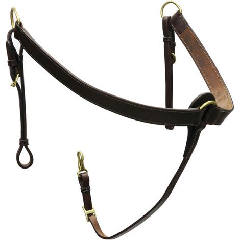 naturale scuro - Pettorale western Triple S in cuoio oliato liscio con fibbie in ottone