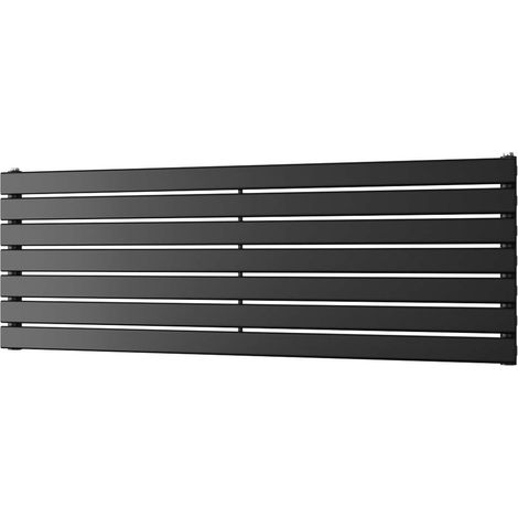 Typhoon Axis - Black Horizontal Radiator H476mm x W1400mm Single Panel (1/3)