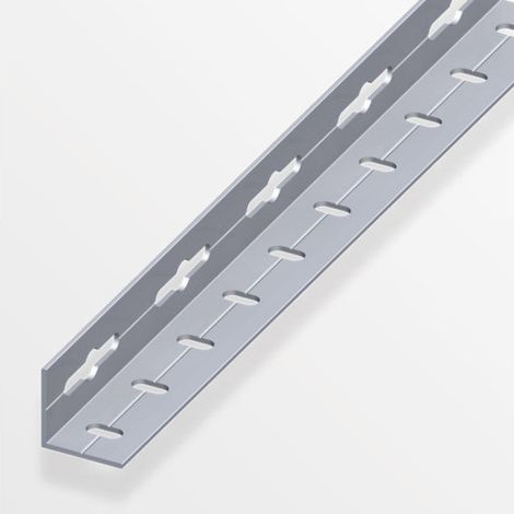Cornière égale aluminium brut 1m – Section 1.55cm x 1.55cm – Finition perforée pour fixation solide – Usage professionnel – Alfer