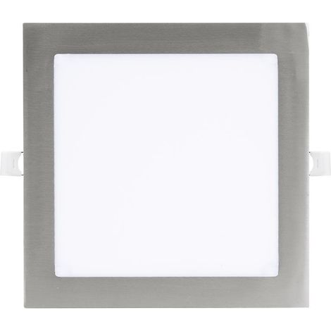Downlight Empotrar 24W 3000-4000-6500K Níquel 2160lm Cuadrado 1,3x22,5x22,5cm Corte 20cm ABACO (1/2)