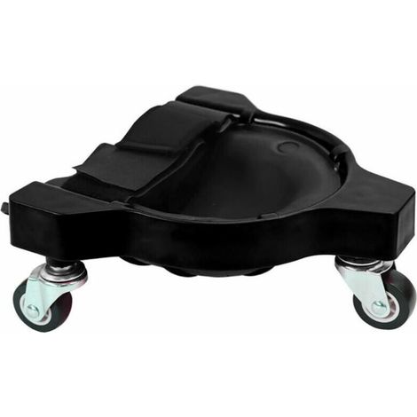 SABIR Genouillères résistantes avec 3 roulettes et coussinets en gel confortables, capacité de rotation à 360 degrés sans sensible du sol, idéal pour tout travail au sol 1pcs noir (1/3)