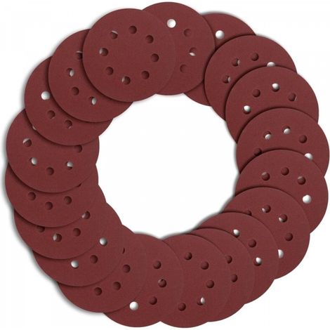 Lot de 20 disques abrasifs de 5 pouces, grain 240, auto-agrippants, pour ponceuse orbitale aléatoire (1/5)