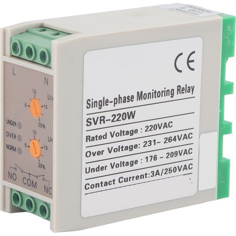 SVR-220W Einphasen-Spannungsüberwachungsrelais, einstellbarer Unter-/Überspannungsbereich, 220 V (1/5)