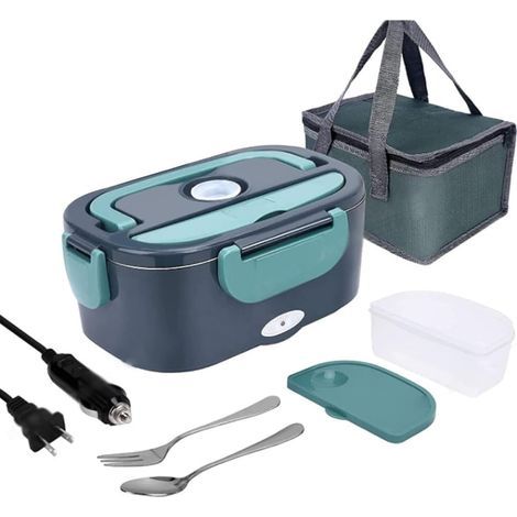 1.5L Heated Lunch Box 60W – 110V/220V/12V/24V – 304 Stainless Steel – Suitable for car, home and camping (1/5)