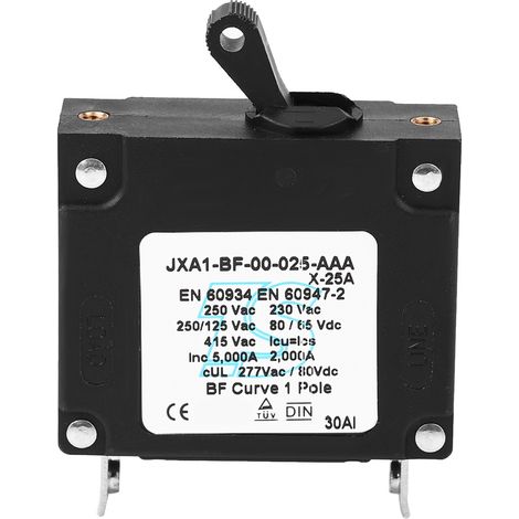 SIXRUN Mini DC AC Circuit Breaker Protection Protection Circuit ABS ABS avec Une Réponse Rapide à Haute sensibilité pour Les 25A 5000A 15A 1000A (25A). (1/5)