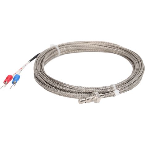 BERM K-Typ Schraubthermoelement-Temperatursensor, M6-Schraubgewinde, 2-adrige Sonde, 4 Meter (1/5)