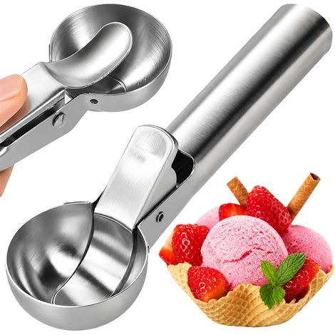 Eiskugelportionierer aus Stahl, 1 Stück. (1/2)