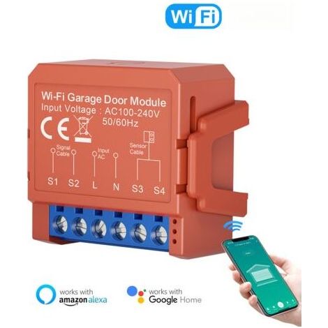 Tuya WiFi Smart-Garagentoröffner mit Fernbedienungs-App, Timer und drahtlosem Öffnungsmodul, kompatibel mit Google Home. (1/5)