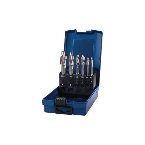 Sustituto  de  avellanador  plano  DIN  373  M3-M10  fino  para  DL  HSS  Z.3  Caja  de  madera  TECWERK (1/2)