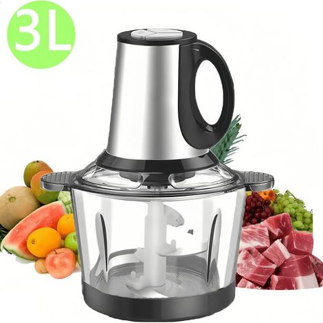 Elektrischer Fleischwolf, großes 3-Liter-Fassungsvermögen, Gemüsewolf, Knoblauchpüree, Fruchtpüree, Fleisch, Nüsse (1/5)