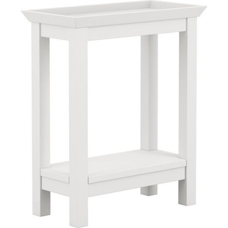 Cote Indoor Side Table - Wood Variant - L25 x W48 x H59 cm - White - Flat Pack