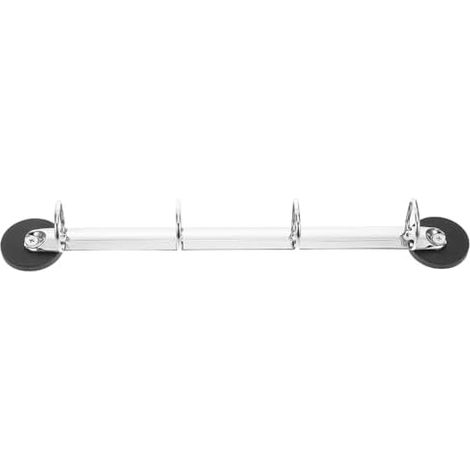 Organiseur de Fichiers Magnétiques 4 Trous et Structure à Anneaux en Métal, Support Polyvalent pour Bureau Maison Crochets Pratiques - (1/5)
