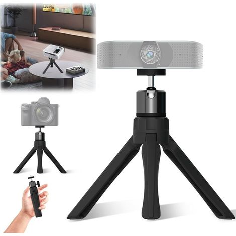 Mini tabletop tripod for video projector with 1/4" screw for camera, mini projector, webcam (1/5)