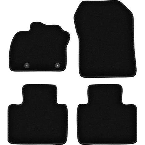 Tapis de sol en velours noir BASIC pour Renault Zoe berline (2013-) (1/5)