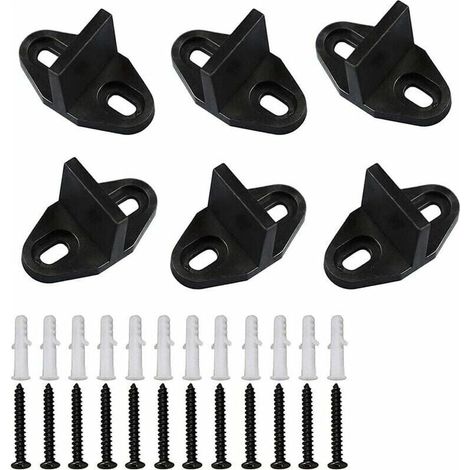6 Pack Sliding Barn Door Floor Tracks with Screws - Floor Tracks for Sliding Wood Door (1/5)