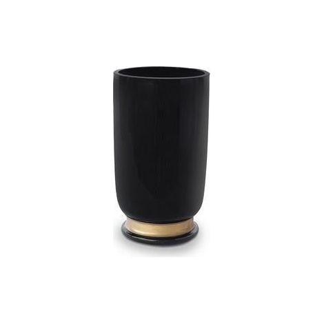 Vase en verre noir