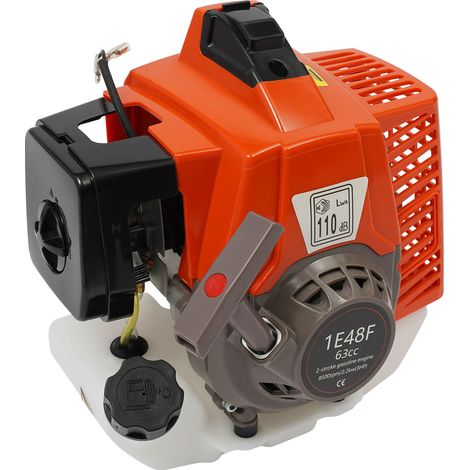 Moteur à essence 63 cm³ à deux temps, adapté aux débroussailleuses, ainsi qu'aux équipements de jardinage et d'entretien des pelouses à usage domestique ou professionnel, et aux équipements agricoles (1/5)