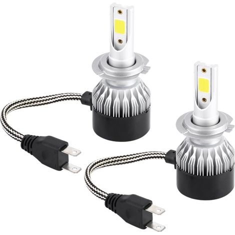 2-teiliges Mini-LED-Autoscheinwerfer-Set, ultrahelle 55W 6000K für H7-Glühbirnen,