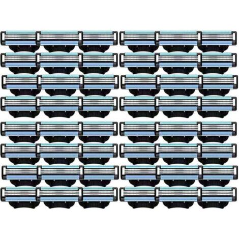 rasoir electriques hommes-Recharges de Lames de Rasoir 48 Pièces Compatibles Mach 3 Manuelles (1/4)