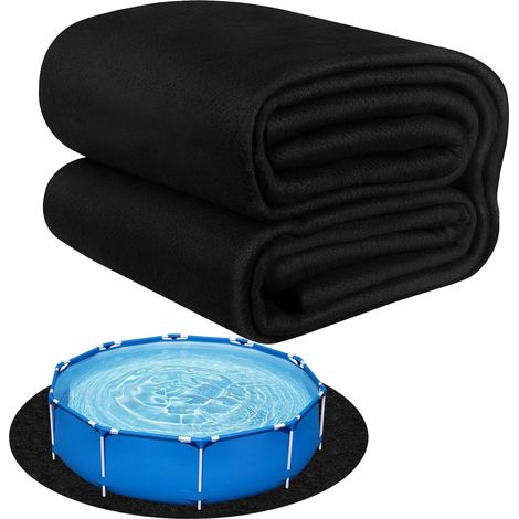 Tapis de Sol pour Piscine Extérieur, 4 m Rond Dalle de Piscine, Antidérapant Pliable Absorbant l'eau, Tapis de Sol Piscine Hors Sol, Tapis de Bain à Remous, Accessoire de Piscine de Spa (1/5)