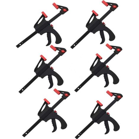 [NEVER USED] Set of 6 quick clamps for woodworking, for crafts, handicrafts and wood